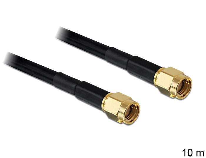 EAN 4043619886586 - DeLOCK RP-SMA - RP-SMA, 10m cable coaxial Negro imagen 1