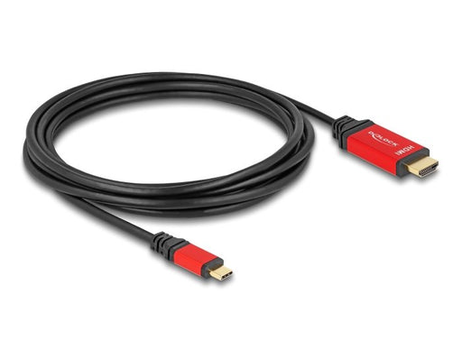 EAN 4043619800971 - DeLOCK 80097 adaptador de cable de vídeo USB Tipo C Negro, Rojo imagen 2