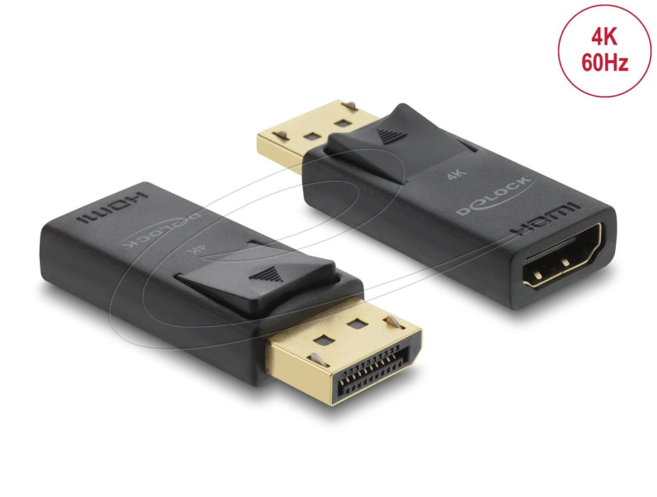 EAN 4043619610860 - DeLOCK 61086 cambiador de género para cable DisplayPort HDMI Negro imagen 1