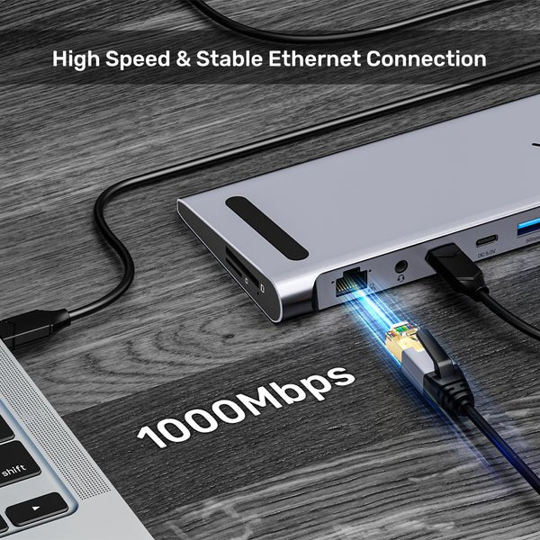 EAN 4894160058553 - UNITEK D1106AGY01 base para portátil y replicador de puertos Alámbrico USB 3.2 Gen 1 (3.1 Gen 1) Type-C G imagen 5