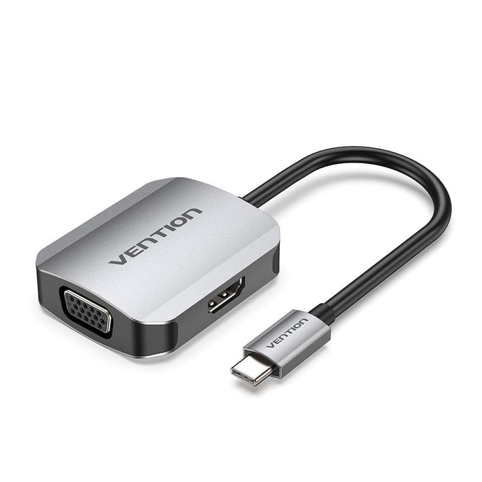 EAN 6922794756205 - Vention TDIHB adaptador de cable de vídeo 0,15 m USB Tipo C HDMI + VGA (D-Sub) Gris imagen 1