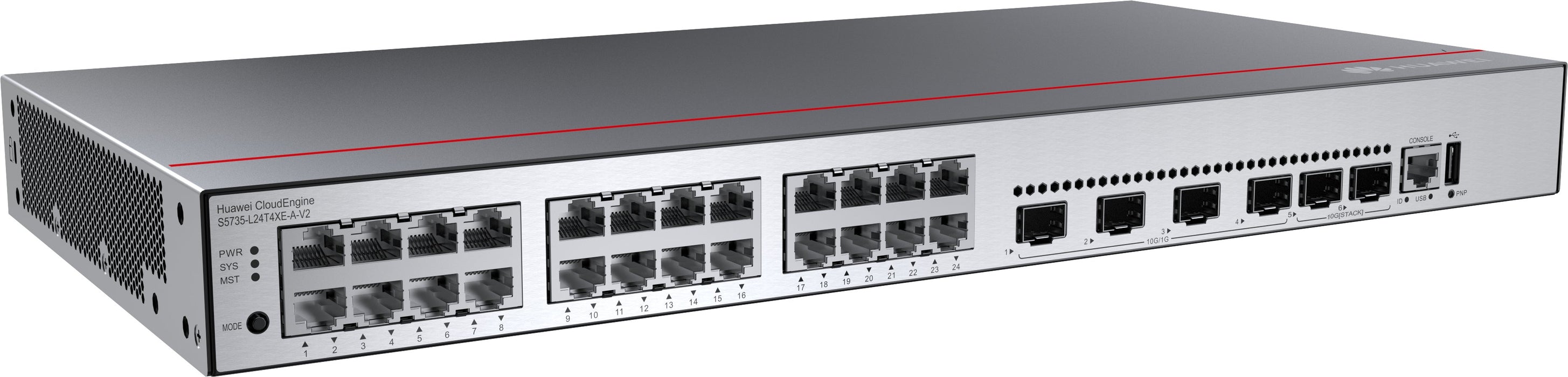 EAN 6901443421992 - Huawei CloudEngine S5735-L24T4XE-A-V2 Gestionado L3 Gigabit Ethernet (10/100/1000) 1U Negro, Plata imagen 3