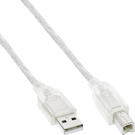EAN 4043718075072 - InLine 34535T cable USB 3 m USB A USB B 0,48 Gbit/s Transparente imagen 1