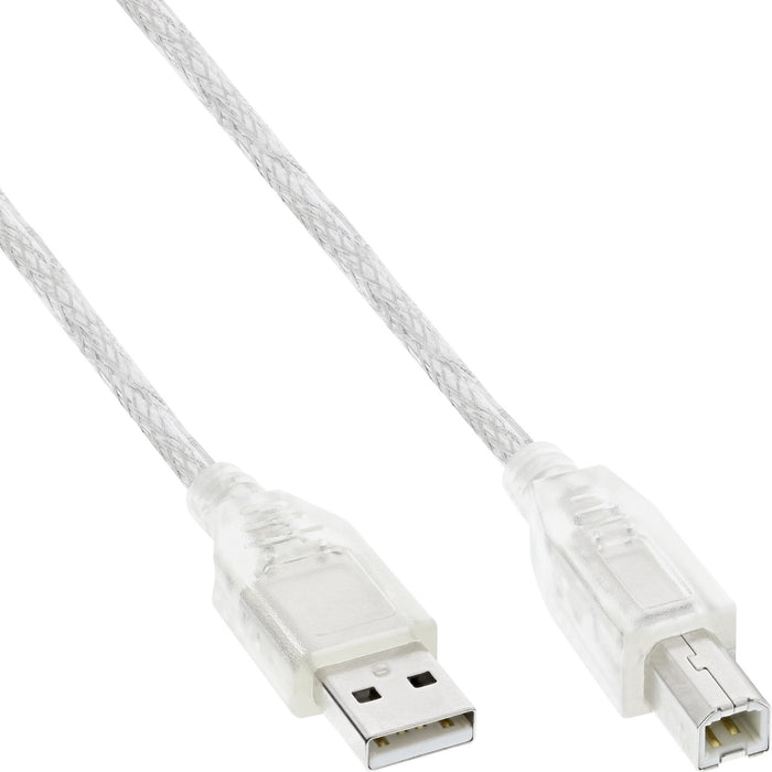 EAN 4043718075072 - InLine 34535T cable USB 3 m USB A USB B 0,48 Gbit/s Transparente imagen 1