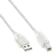 EAN 4043718075072 - InLine 34535T cable USB 3 m USB A USB B 0,48 Gbit/s Transparente imagen 1