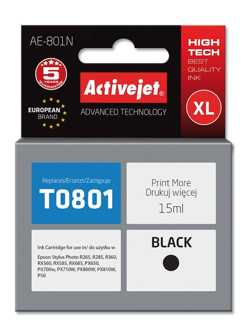 EAN 5904356293893 - Activejet AE-801N cartucho de tinta 1 pieza(s) Compatible Alto rendimiento (XL) Negro imagen 1