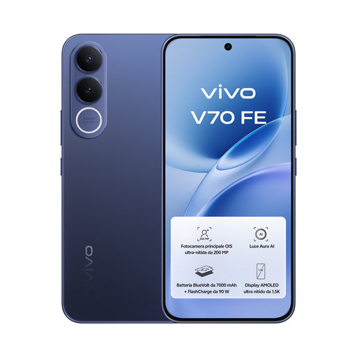 EAN 6932204524201 - VIVO V70 Fe 17,4 cm (6.83") SIM doble Android 16.0 5G USB Tipo C 8 GB 512 GB 7000 mAh Azul imagen 2