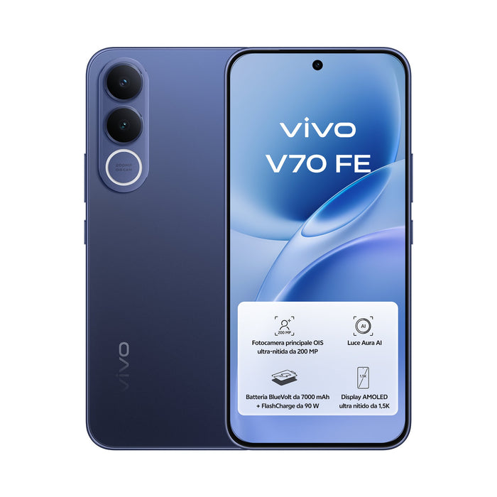 EAN 6932204524201 - VIVO V70 Fe 17,4 cm (6.83") SIM doble Android 16.0 5G USB Tipo C 8 GB 512 GB 7000 mAh Azul imagen 2