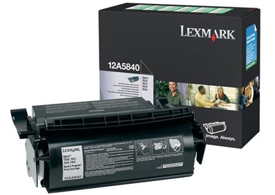 EAN 0734646222020 - Lexmark 12A5840 cartucho de tóner 1 pieza(s) Original Negro imagen 1