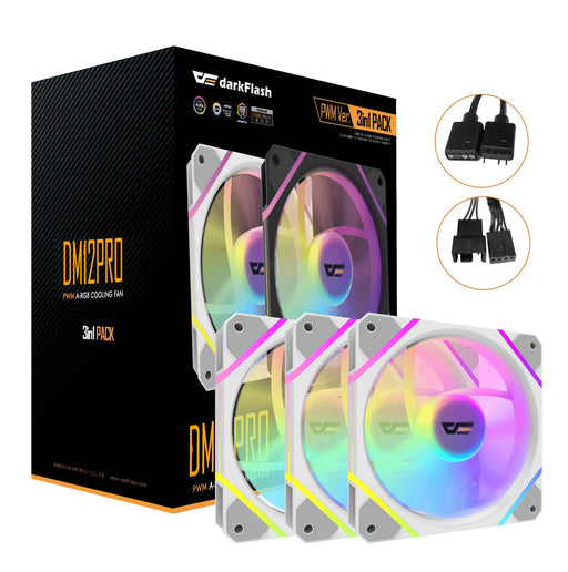 EAN 4711527005398 - darkFlash DF-DM12 PRO 3IN1-W-ES1 sistema de refrigeración para ordenador Carcasa del ordenador Refrigerad imagen 1