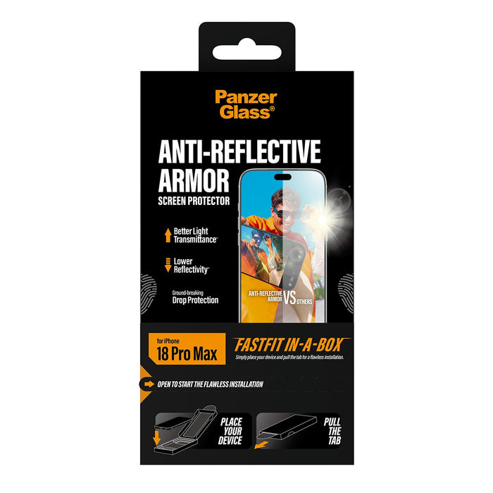 EAN 5715685043581 - PanzerGlass ® Anti-reflective Armor Screen Protector iPhone 2026 Pro Max w. FASTFIT IN-A-BOX Protector de imagen 3
