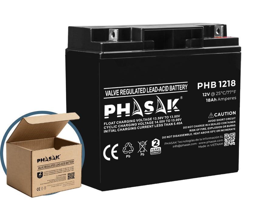 EAN 5605922014330 - Phasak PHB 1218 batería para sistema ups Sealed Lead Acid (VRLA) imagen 1