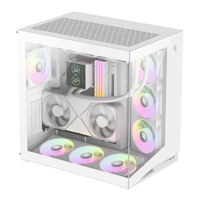 EAN 6931858712200 - GameMax NEX C56 WH carcasa de ordenador Midi Tower Blanco imagen 11
