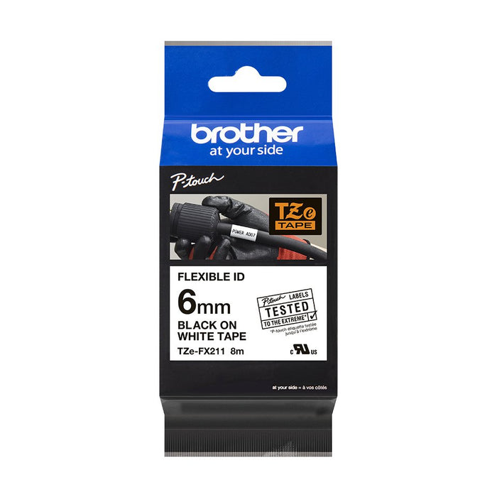EAN 4977766692960 - Brother TZE-FX211 cinta para impresora de etiquetas Negro sobre blanco imagen 3