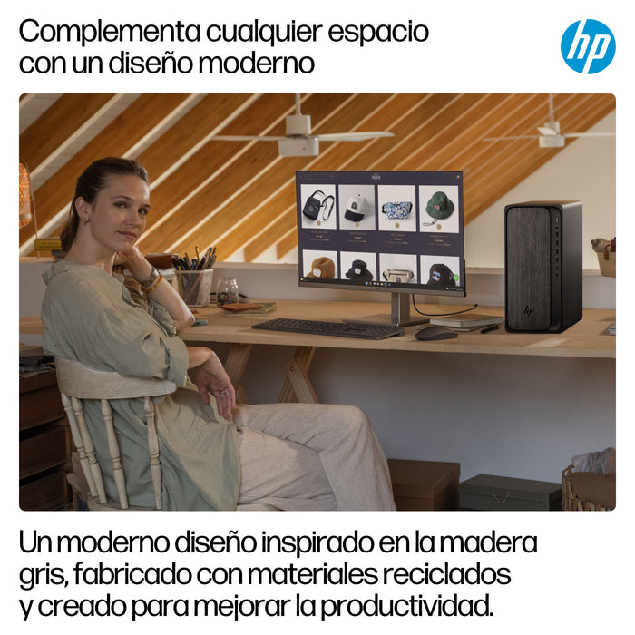 EAN 0199764264343 - HP OmniDesk Desktop M02-0013ns PC AMD Ryzen™ 5 8500G 16 GB DDR5-SDRAM Windows 11 Home Torre AI PC imagen 7