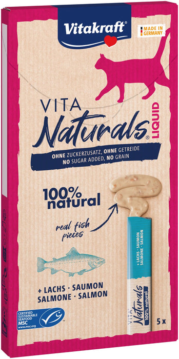 EAN 4008239589231 - Vitakraft Naturals Liquid Gato Snacks Salmón imagen 1