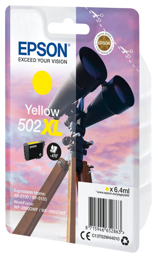 EAN 8715946652870 - Epson 502XL cartucho de tinta 1 pieza(s) Original High (L) Yield Amarillo imagen 1