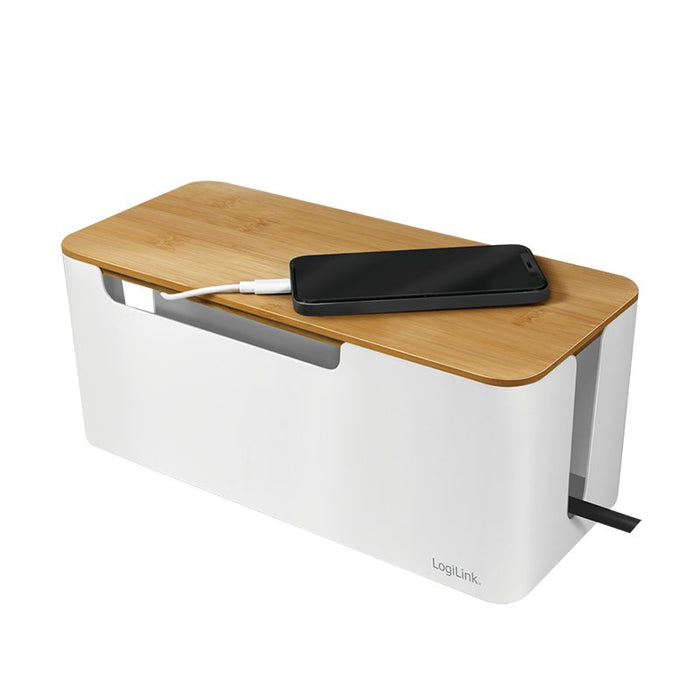 EAN 4052792065008 - LogiLink KAB0075 - Logitech Kabelbox mit Bambus-Deckel imagen 4