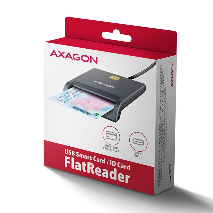 EAN 8595247908841 - Axagon CRE-SM3TC lector de tarjeta inteligente USB 2.0 Type-C Gris imagen 6