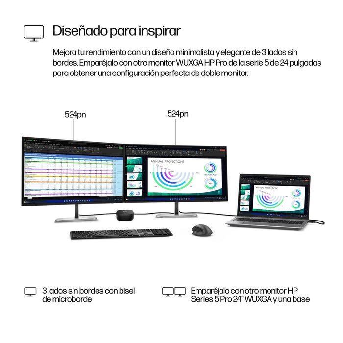 EAN 5715063749838 - HP Series 5 Pro 24 inch WUXGA Monitor - 524pn PVC Free pantalla para PC 61 cm (24") 1920 x 1200 Pixeles L imagen 11