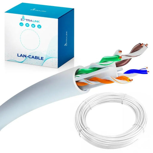 EAN 5906168632358 - Extralink EX.32358 cable de red Blanco 50 m Cat6 U/UTP (UTP) imagen 1