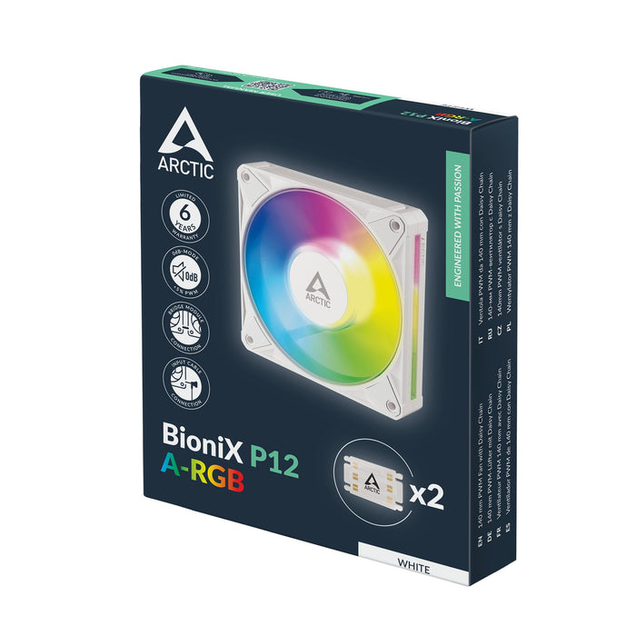 EAN 4895265001086 - ARCTIC BioniX P14 A-RGB Carcasa del ordenador Ventilador 14 cm Blanco 1 pieza(s) imagen 8
