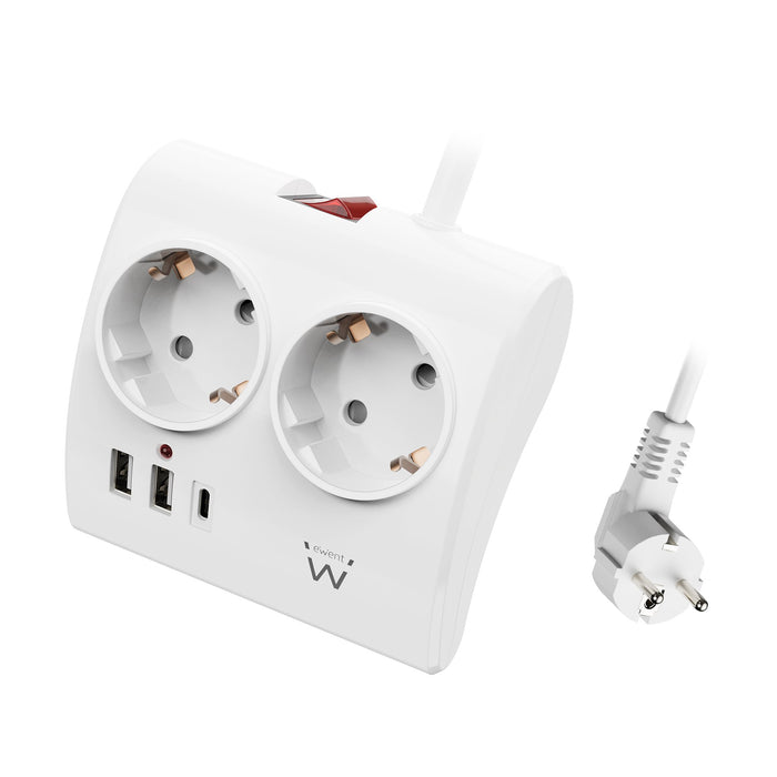 EAN 8052101433722 - Ewent EW3870 base múltiple 1,5 m 3 salidas AC Interior Blanco imagen 1