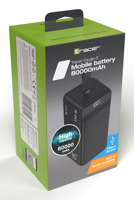 EAN 5907512874844 - Tracer Vouge-8 Ión de litio 80000 mAh Negro imagen 3