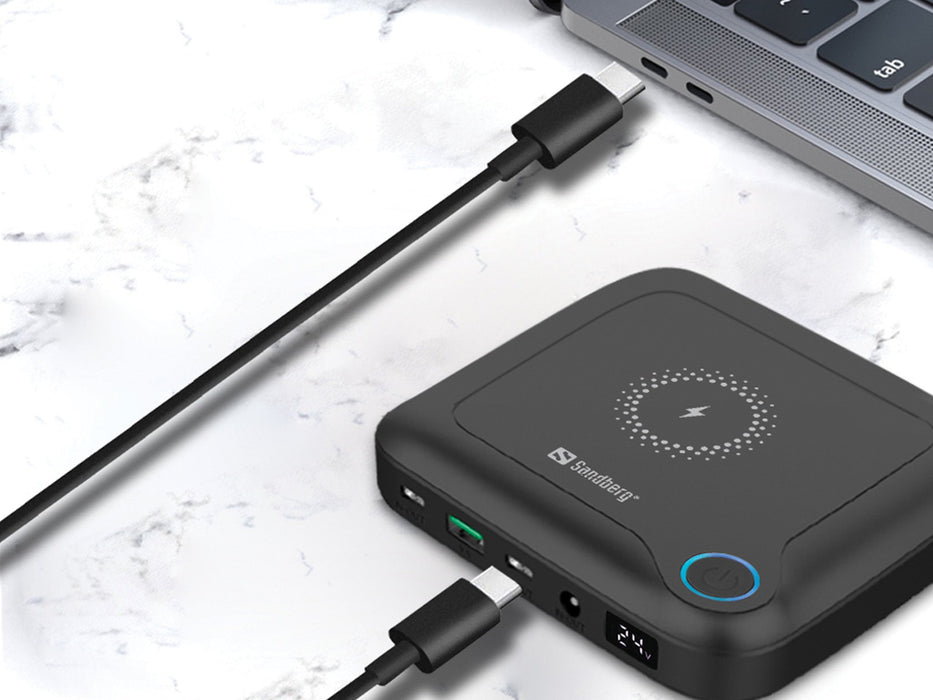 EAN 5705730421464 - Sandberg 421-46 batería externa Ión de litio 25000 mAh Cargador inalámbrico Negro imagen 2
