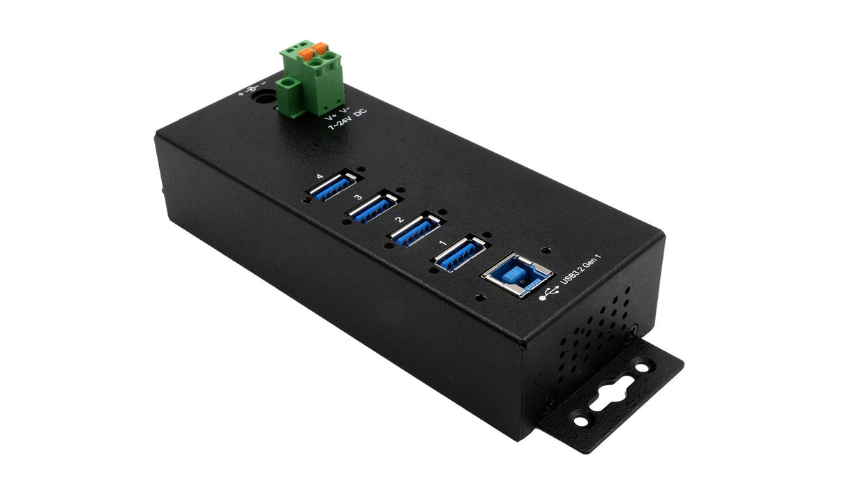 EAN 4718359118623 - EXSYS EX-1186HMVS-2 hub de interfaz USB 3.2 Gen 1 (3.1 Gen 1) Type-B 5000 Mbit/s Negro imagen 1