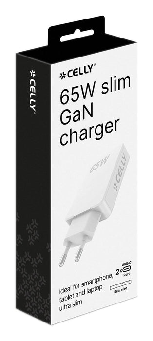 EAN 8021735220916 - Celly SLIMTC2C65WWH cargador de dispositivo móvil Portátil, Smartphone, Tableta Blanco Corriente alterna  imagen 5