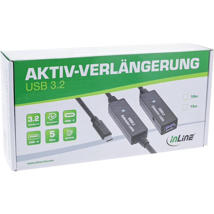 EAN 4043718315086 - InLine 35655D cable USB USB 3.2 Gen 1 (3.1 Gen 1) 10 m USB C USB A 5 Gbit/s Negro imagen 4