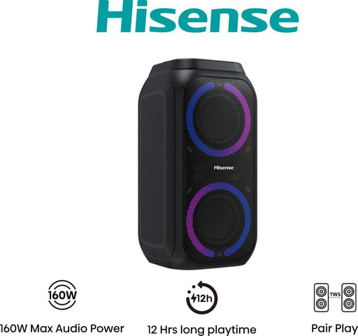 EAN 6942351411071 - Hisense Party Rocket 160 Altavoz para fiestas Negro 160 W imagen 1