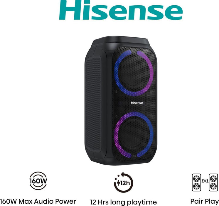 EAN 6942351411071 - Hisense Party Rocket 160 Altavoz para fiestas Negro 160 W imagen 1
