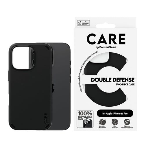 EAN 5715685003967 - PanzerGlass CARE™ by ® Double Defense Case Black iPhone 16 Pro funda para teléfono móvil Negro imagen 2