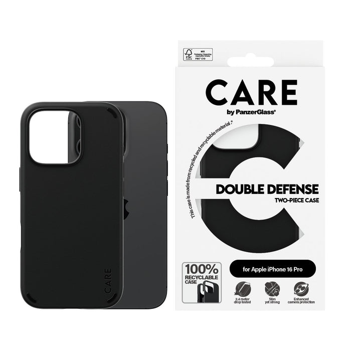 EAN 5715685003967 - PanzerGlass CARE™ by ® Double Defense Case Black iPhone 16 Pro funda para teléfono móvil Negro imagen 2