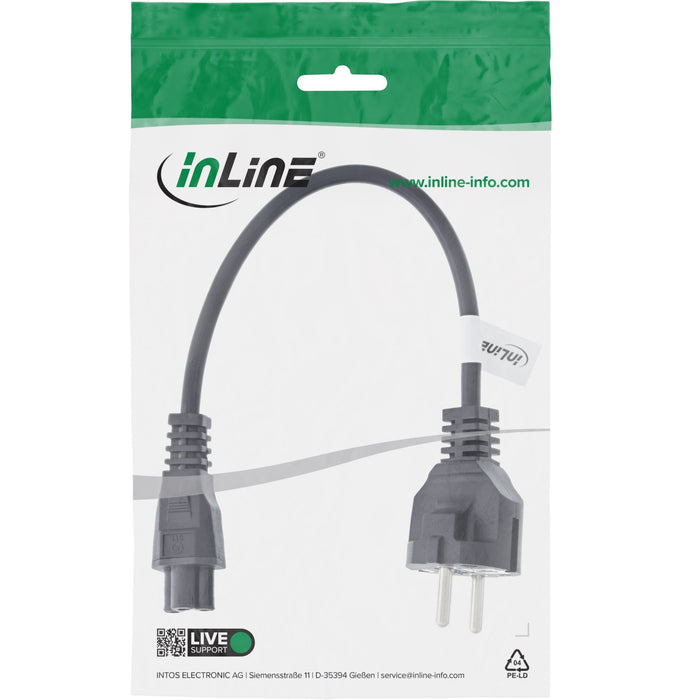 EAN 4043718275755 - InLine 16656T cable de transmisión Negro 0,3 m Enchufe tipo F imagen 3
