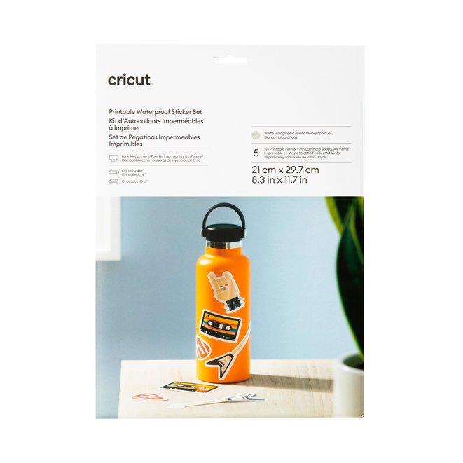 EAN 0093573374340 - Cricut Printable Waterproof Sticker Set Lámina de vinilo de transferencia térmica Vinilo de termotransfer imagen 1
