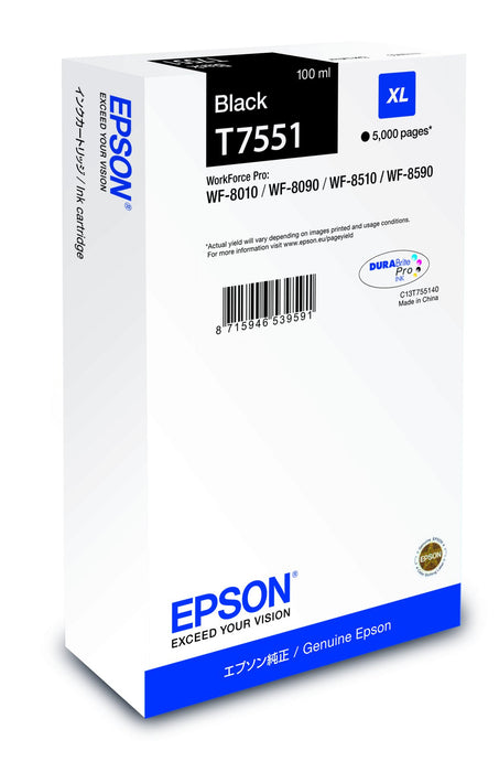 EAN 8715946726878 - Epson C13T75514N cartucho de tinta 1 pieza(s) Original Alto rendimiento (XL) Negro imagen 1