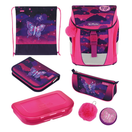 EAN 4008110370668 - Herlitz FiloActive DIN Plus Magic juego de mochila escolar Chica Poliéster Rosa, Púrpura imagen 1