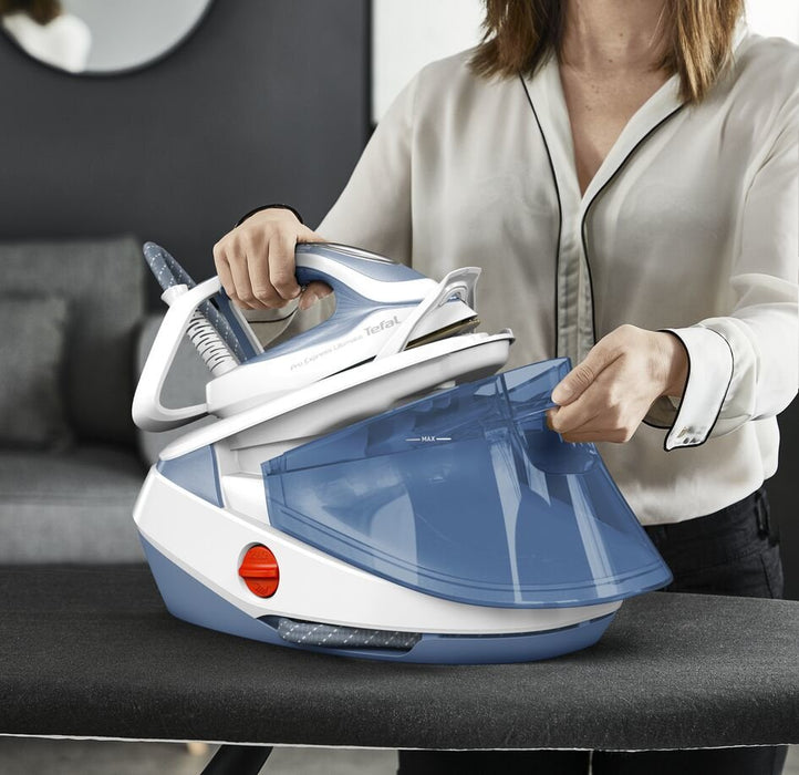 EAN 3121040085103 - Tefal Pro Express Ultimate II GV9710 1,2 L Durilium Airglide Autoclean Ultra Thin soleplate Azul, Blanco imagen 9