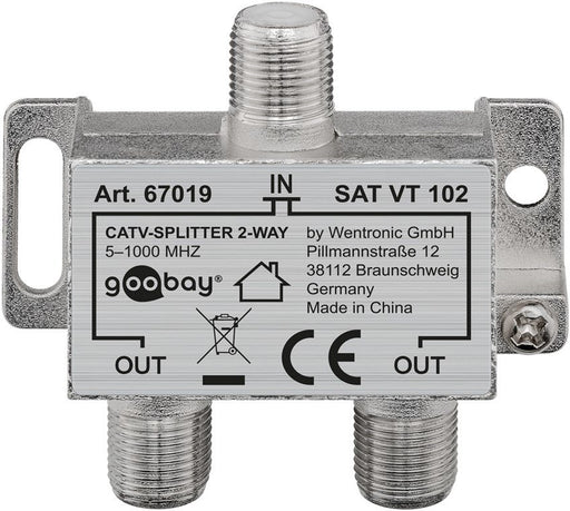EAN 4040849670190 - Goobay 67019 cable divisor y combinador Divisor de 3 salidas Plata imagen 1