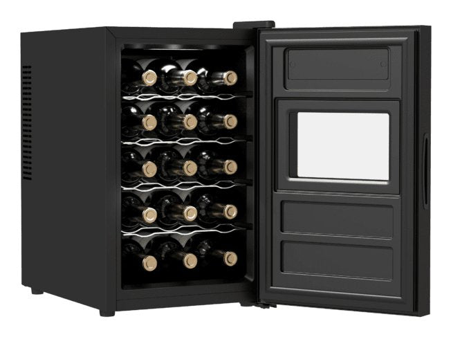 EAN 8435771906794 - Cecotec A01_EU01_100135 enfriador de vino Nevera de vino termoeléctrico Independiente Negro 15 botella(s) imagen 1