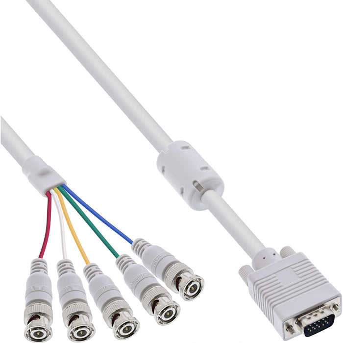 EAN 4043718003051 - InLine 17555 cable VGA 5 m VGA (D-Sub) Beige imagen 1