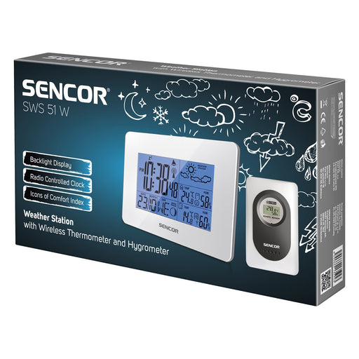 EAN 8590669135943 - Sencor SWS 51 W estación meteorológica digital Blanco imagen 2