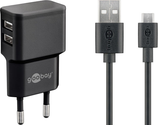 EAN 4040849449840 - Goobay 44984 cargador de dispositivo móvil Universal Negro Corriente alterna Interior imagen 1