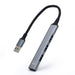 EAN 8052101430158 - Ewent EW1144 hub de interfaz USB 3.2 Gen 1 (3.1 Gen 1) Type-A 5000 Mbit/s Gris, Plata imagen 1