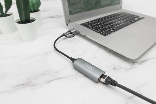 EAN 4016032473572 - Digitus DN-3028 cambiador de género para cable USB-C USB 3.1 RJ-45 Gris imagen 2