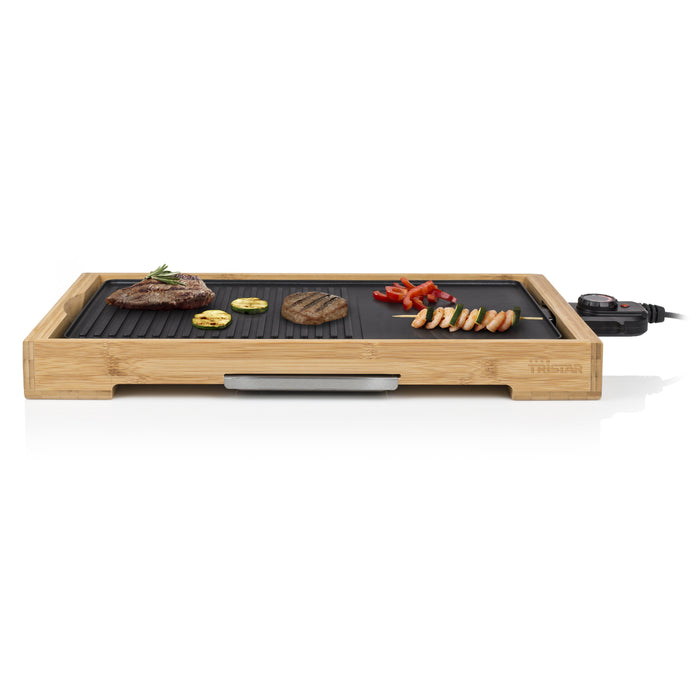 EAN 8713016053831 - Tristar BP-2641 barbacoa y parrilla al aire libre Mesa Eléctrico Bamboo, Negro 2200 W imagen 5