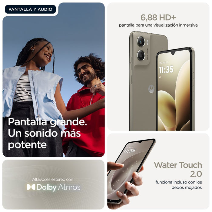 EAN 0840493605272 - Motorola moto g06 power 17,5 cm (6.88") SIM doble Android 15 4G USB Tipo C 4 GB 256 GB 7000 mAh Caqui imagen 17